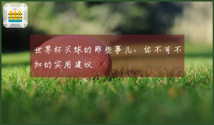 世界杯买球的那些事儿，你不可不知的实用建议